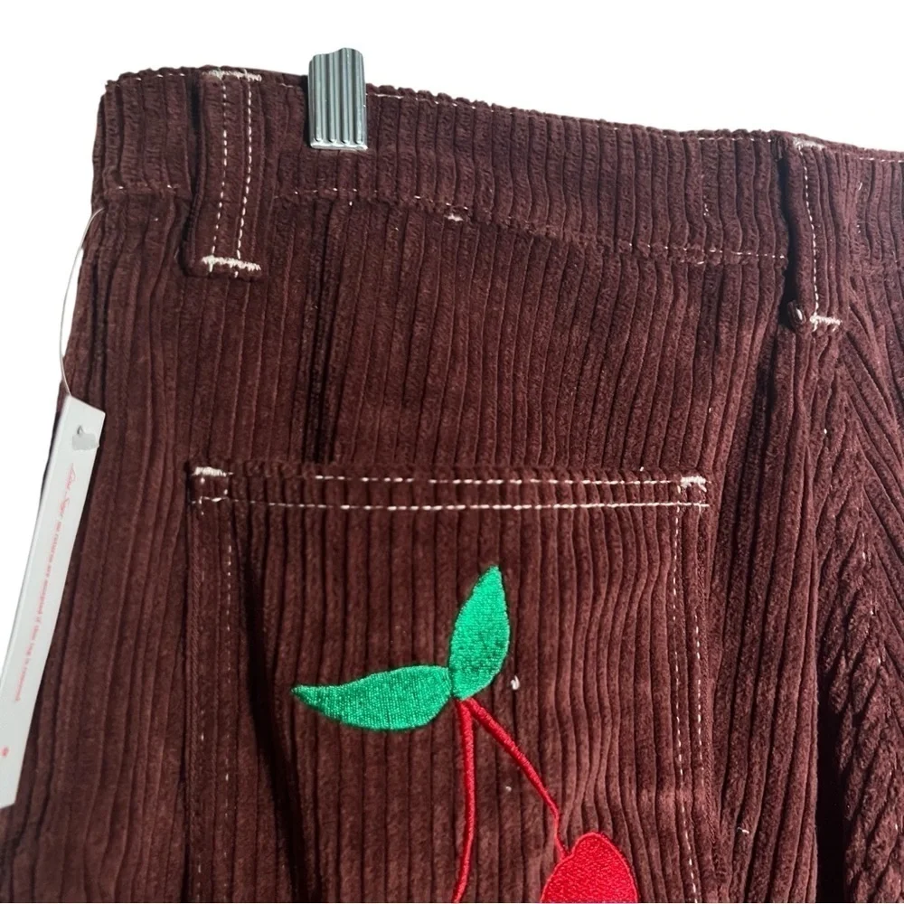 Lisa Says Gah Brown Corduroy Dylan Cherry Pants NWT Size 14 - Picture 9 of 12